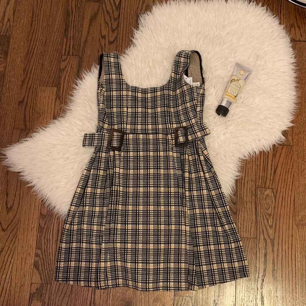plaid topshop dress